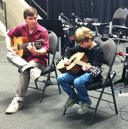 Pic of a student having fun